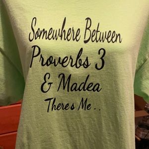 Ladies XL t-shirt with printed saying